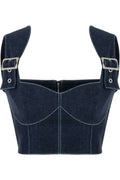 ALANA | Top Corset Denim à Boucles