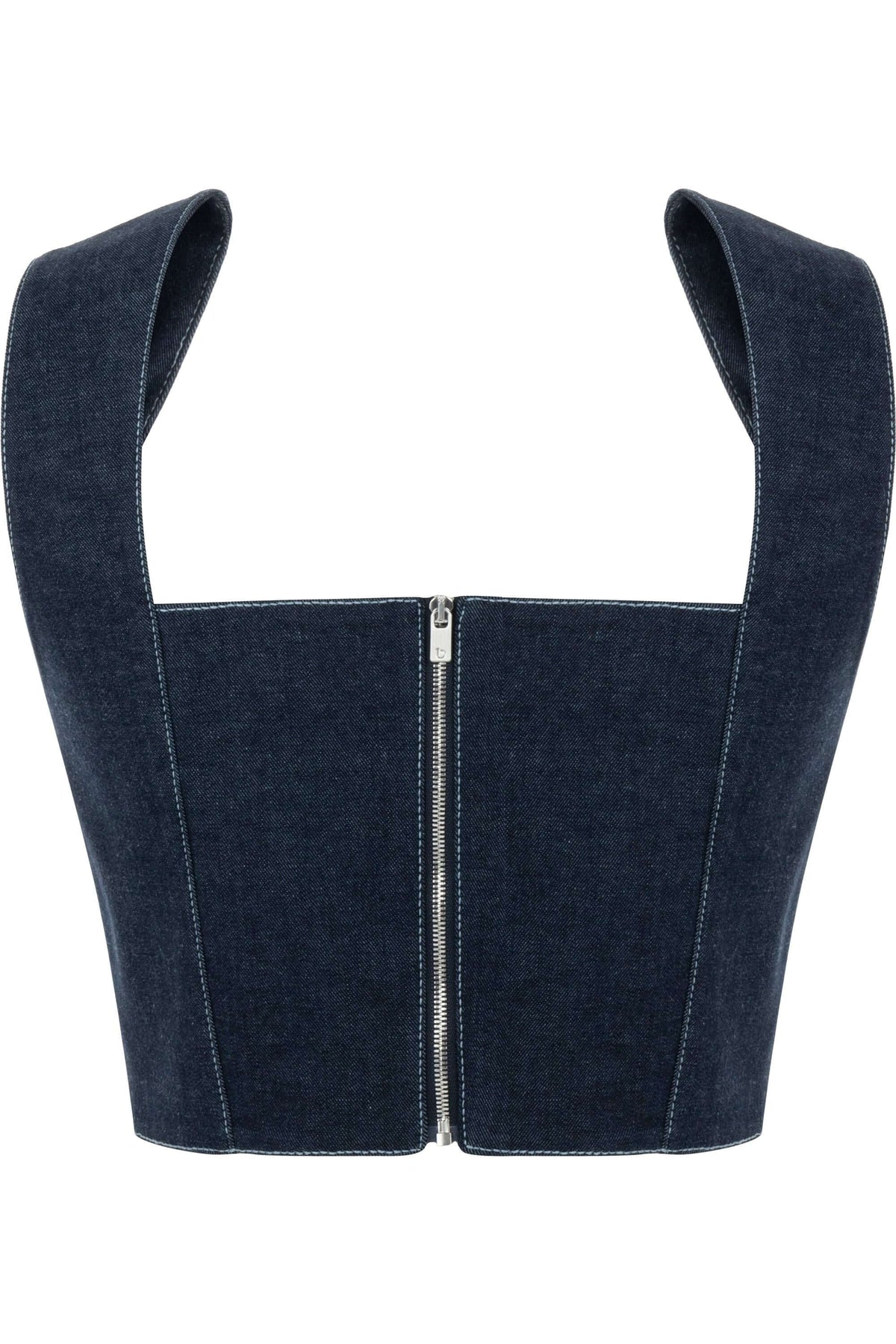 ALANA | Top Corset Denim à Boucles